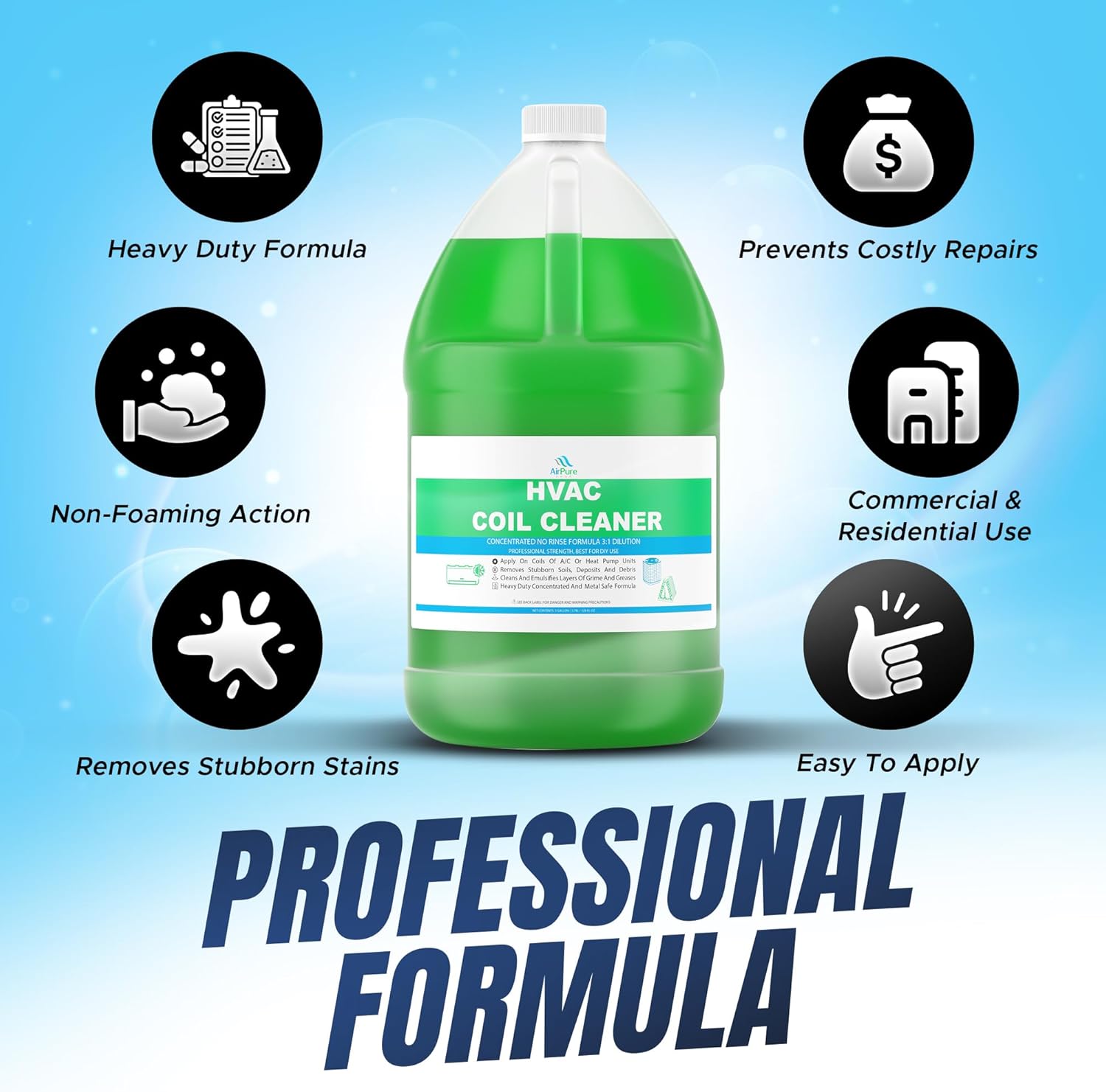 Air Pure Shop AC Evaporator Coil Cleaner 1 Gallon
