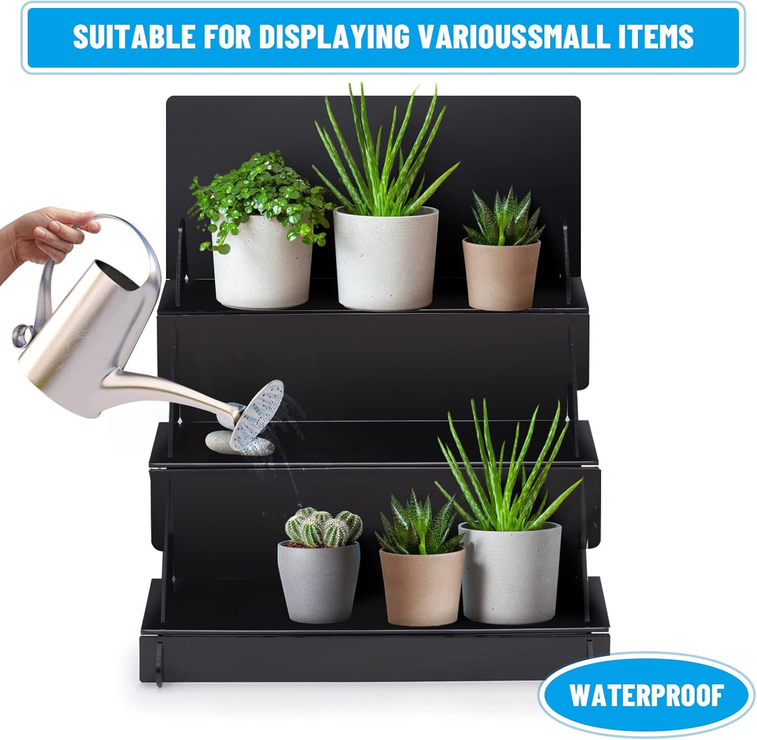 1855 x 16 x 15 Portable Display Stand - Black