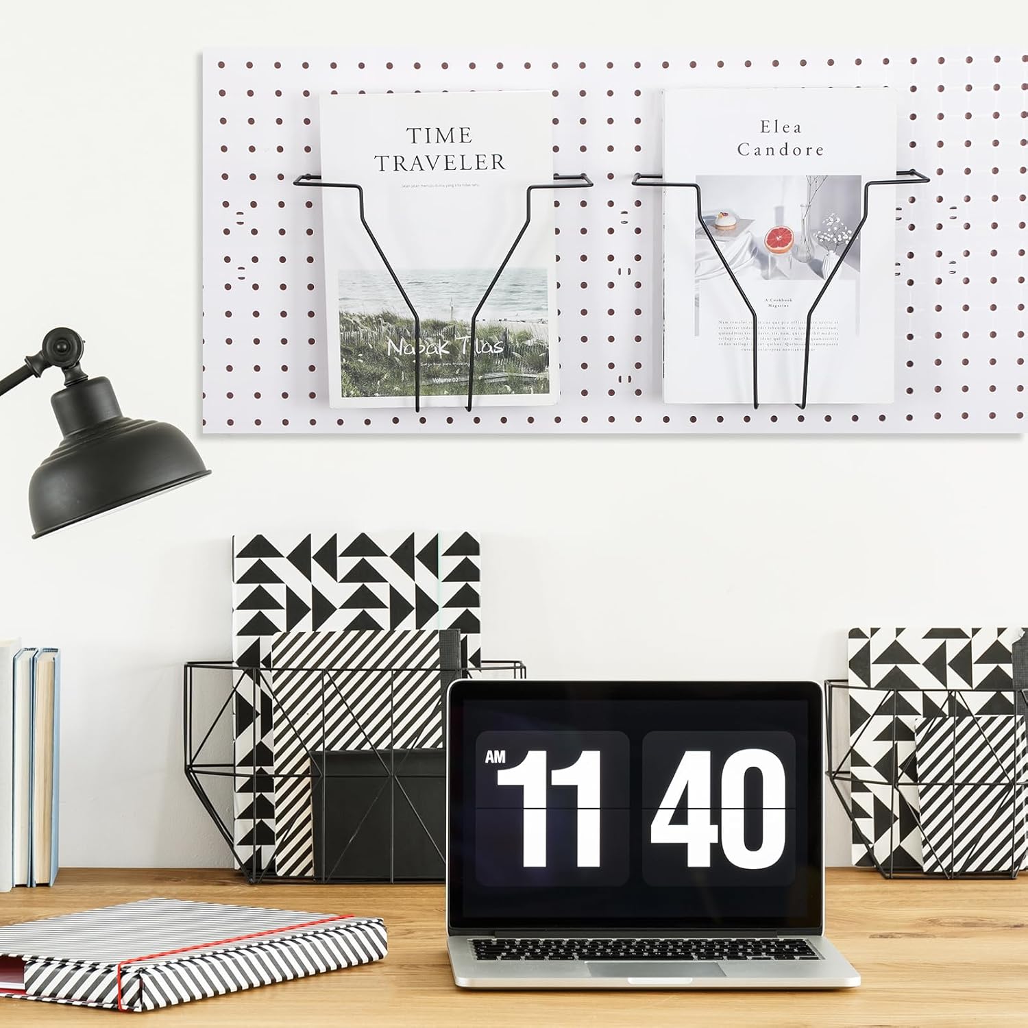 4 Pcs Expandable Literature Display for Pegboard