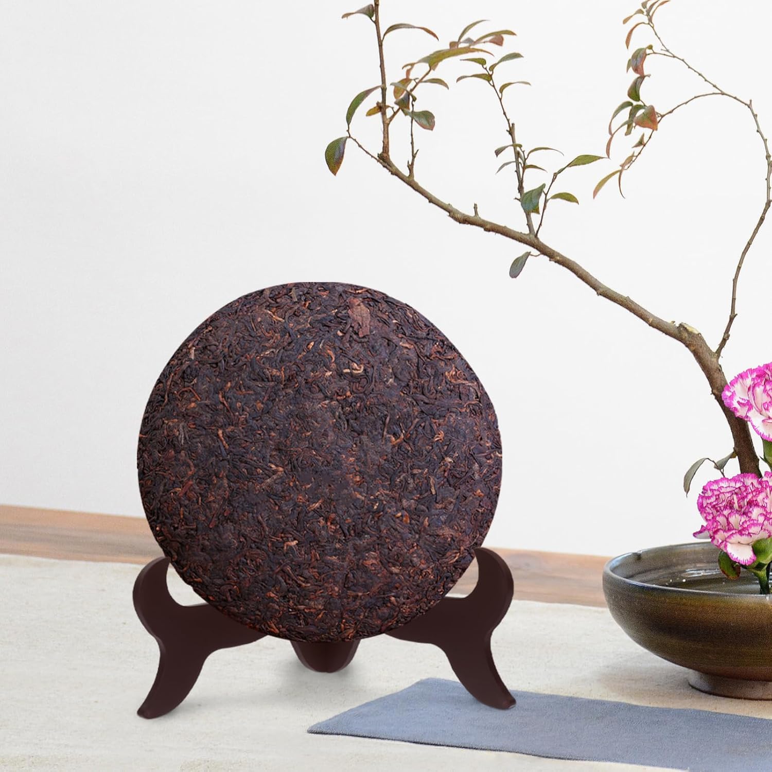 Wooden Plate Display Stand 10 Inch Adjustable Height Easel for Home Decor and Tea Ceremony