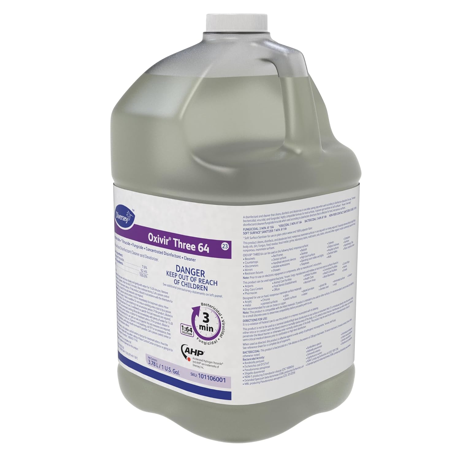 Oxivir Diversey 101106001 3-64 Disinfectant 1 Gallon