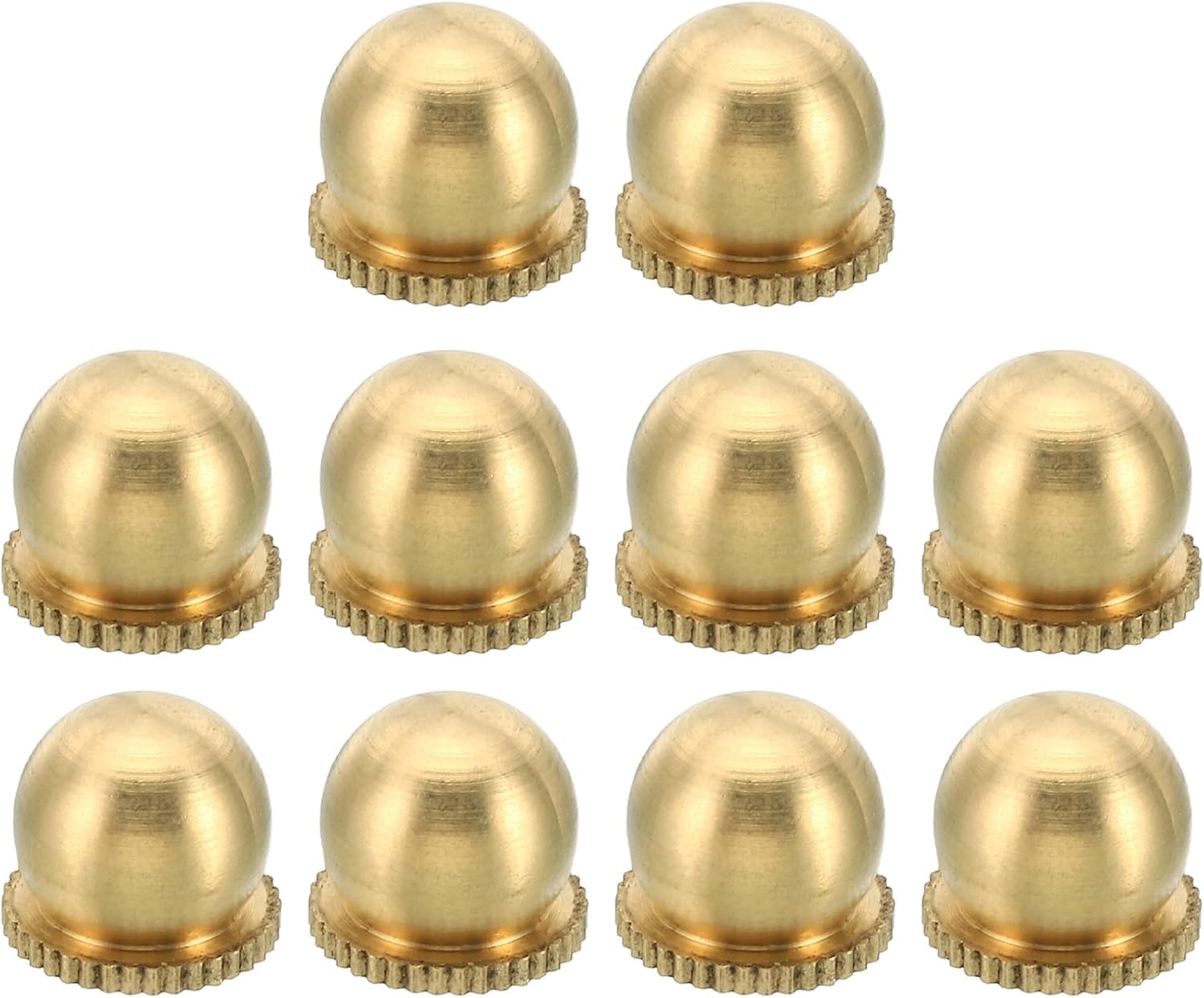 PATIKIL Brass Cap Nuts 10 Pack Lamp Finial Decoration