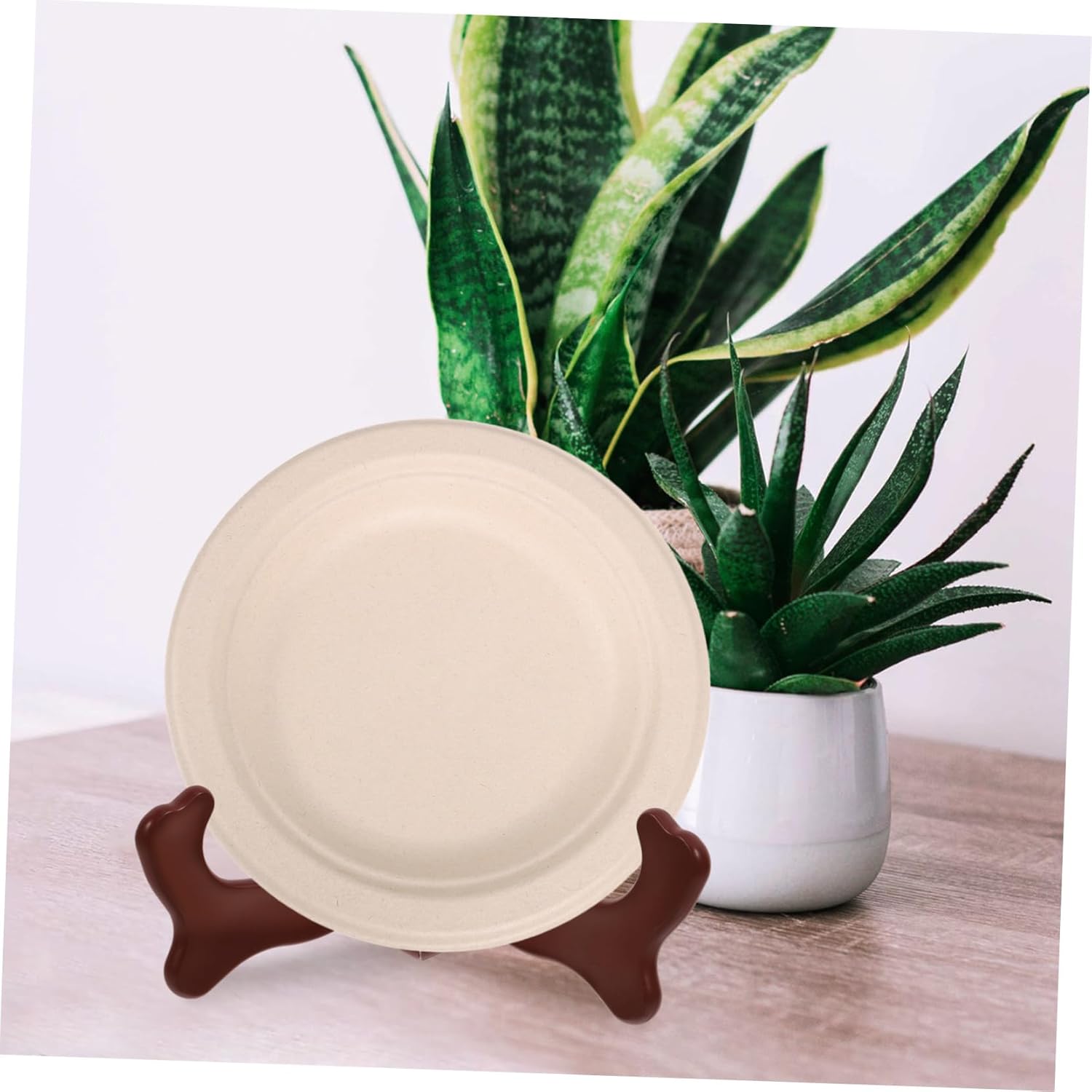 VALICLUD Ceramic Plate Holder Stand for Home Decor