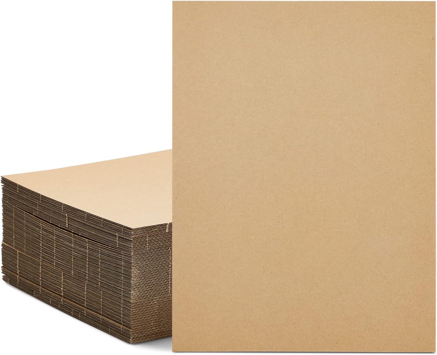 50 Pack Corrugated Cardboard Sheets 9x12 for Packaging and Crafts