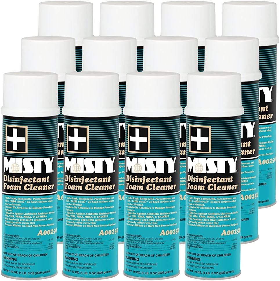 Misty Disinfectant Foam Spray 19 oz Case of 12