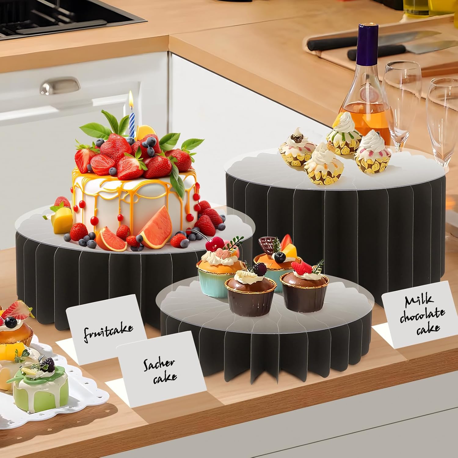 Buffet Risers Acrylic Display Stands for Party Tables