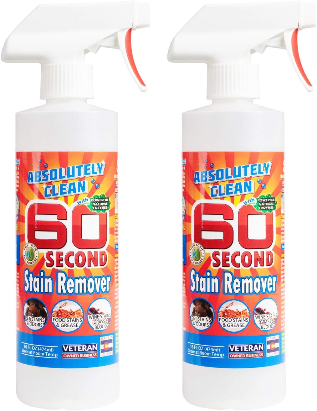 Absolutely Clean 60 Second Stain Remover 2 Pack