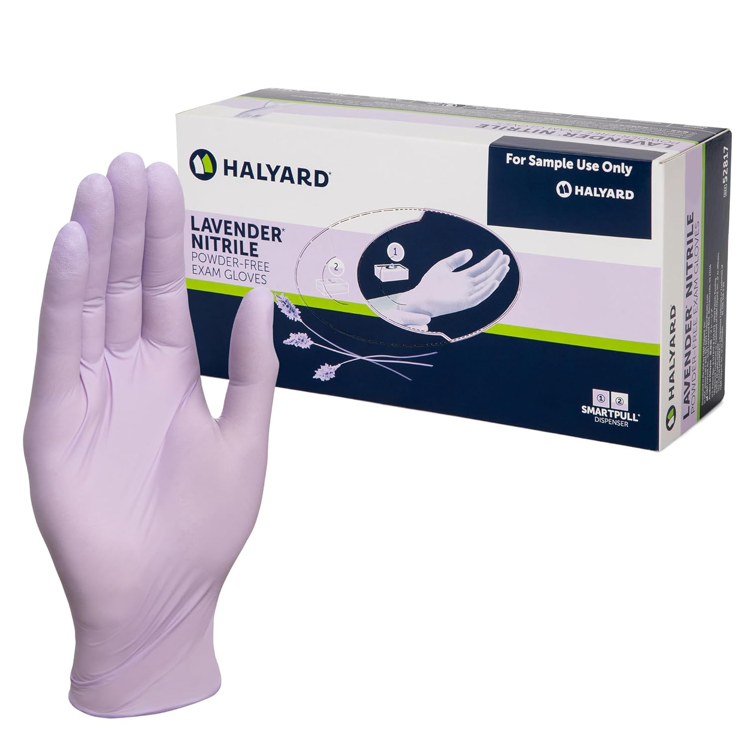 HALYARD Lavender Nitrile Exam Gloves 31 Mil Box of 250
