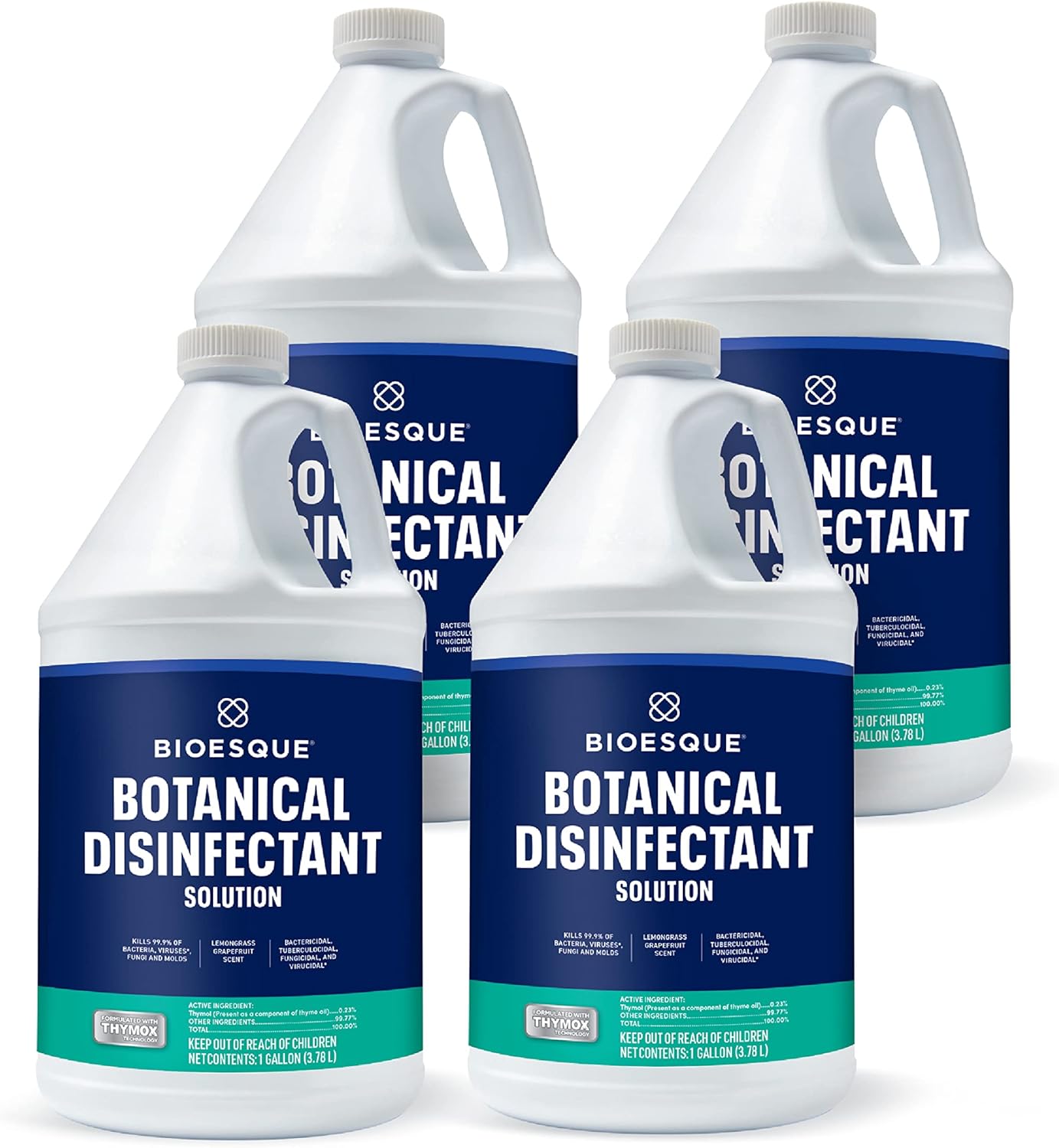 Bioesque Botanical Disinfectant Solution 1 Gallon Pack of 4