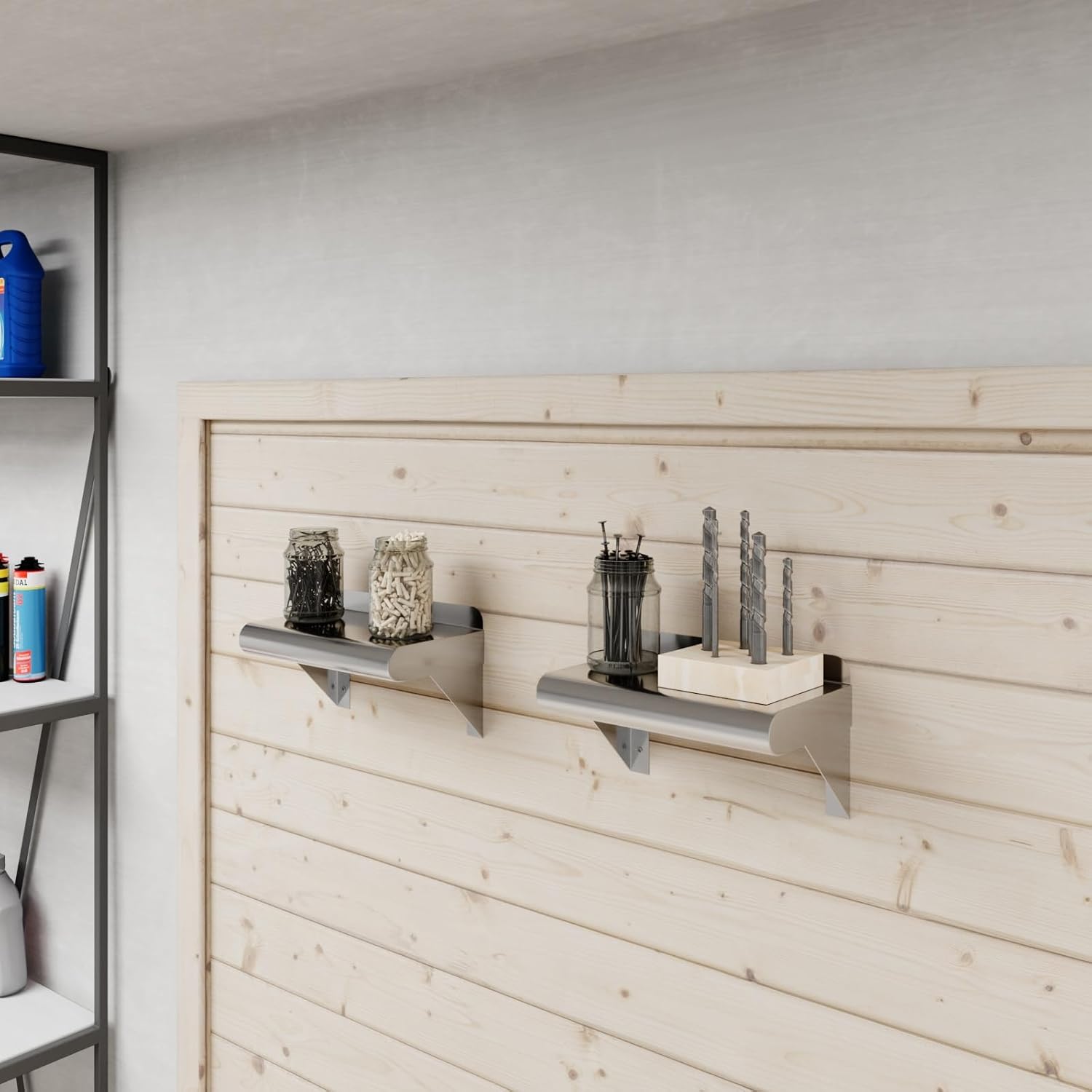 AmGood 6x10 Inch Stainless Steel Wall Shelf NSF Certified