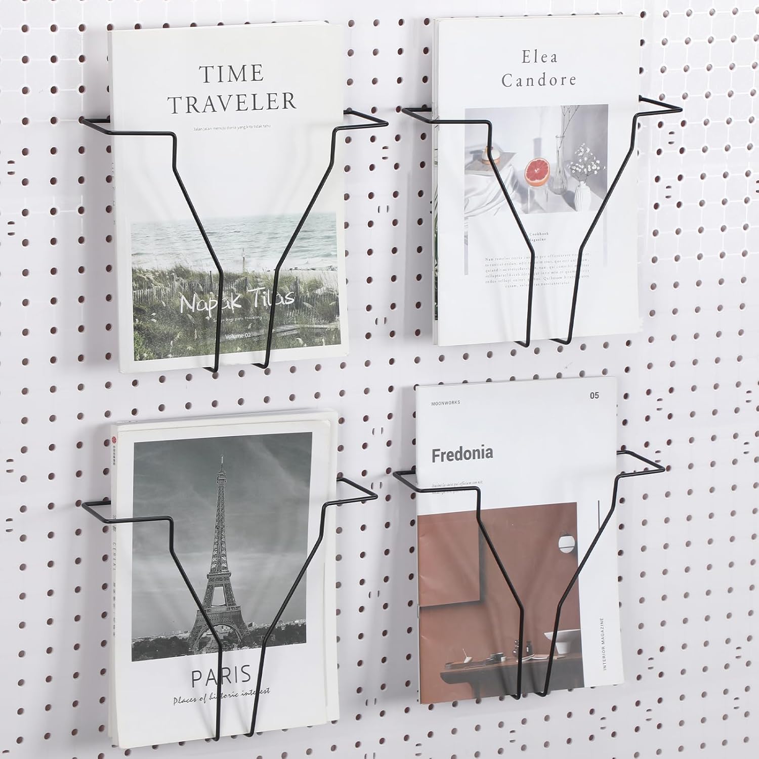 4 Pcs Expandable Literature Display for Pegboard
