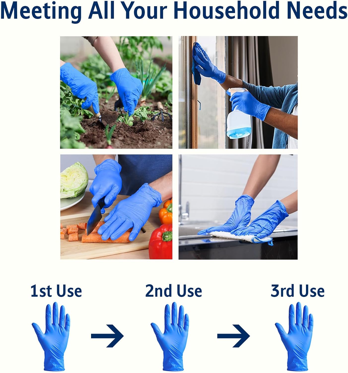 Strong N Flex 3-Use Nitrile Gloves 5Mil