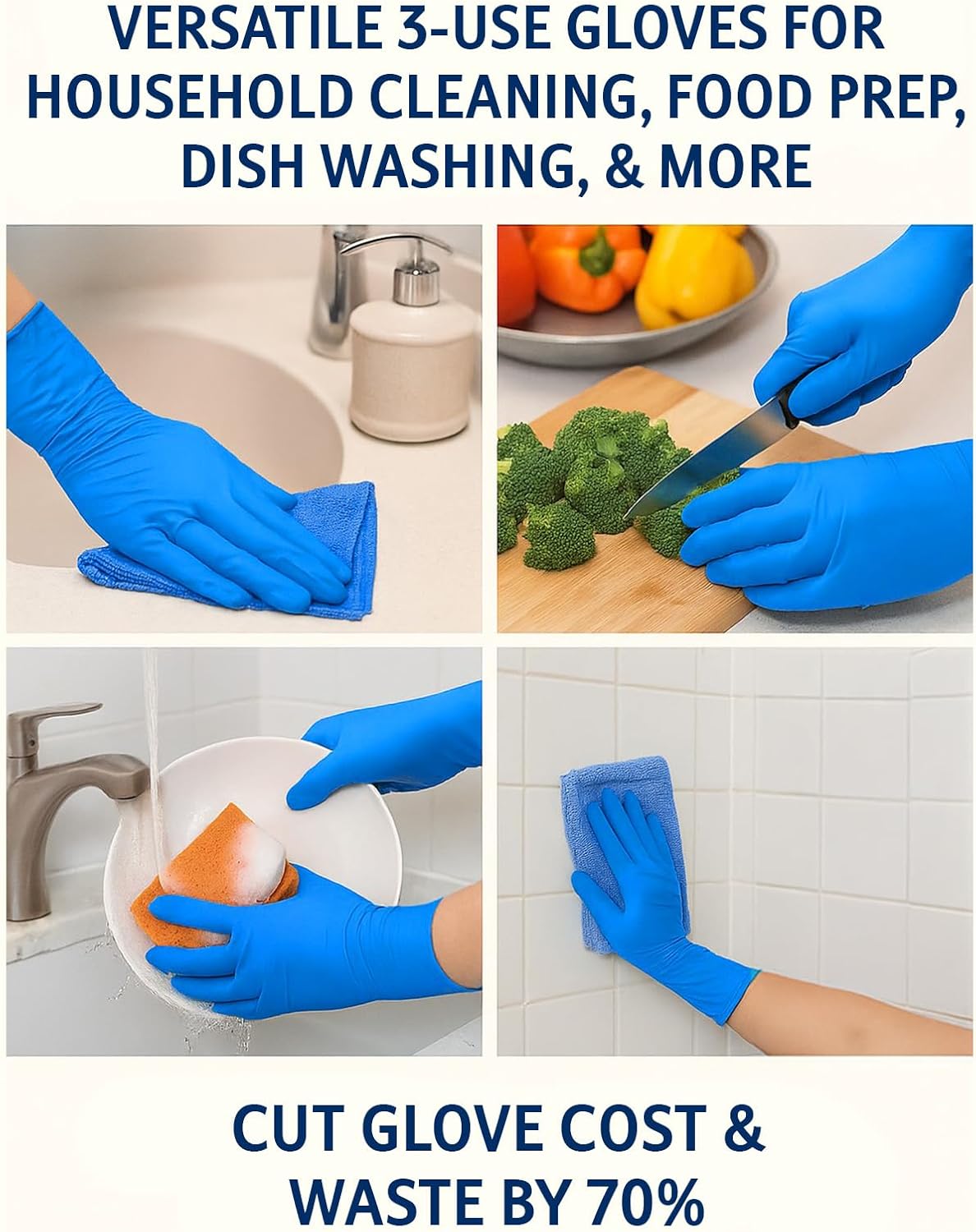 Strong N Flex 3-Use Nitrile Gloves 5Mil