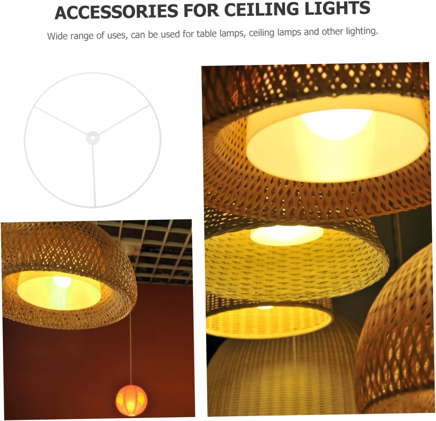 2pcs Metal Lampshade Frame Holder for Chandeliers and Ceiling Lights