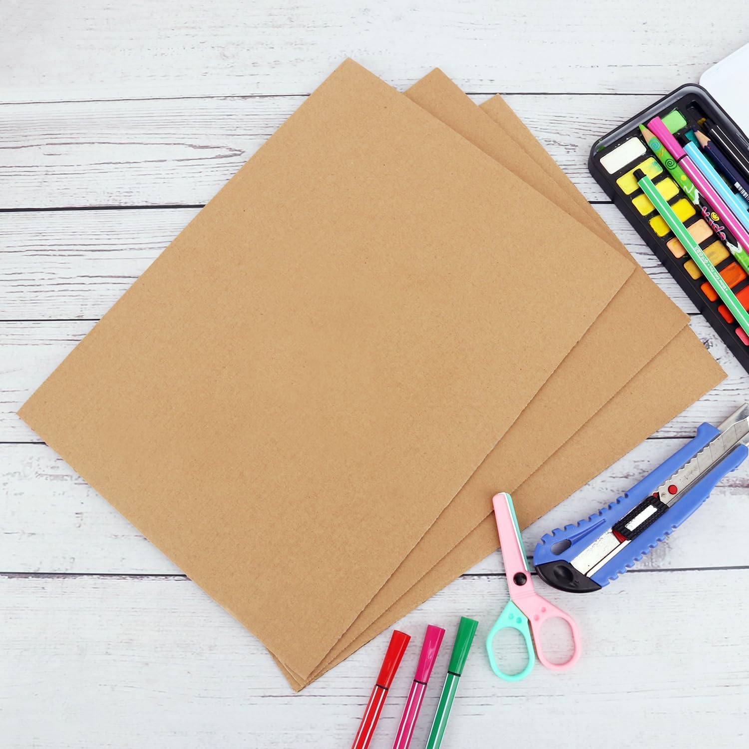100 Pack 85x11 Corrugated Cardboard Sheets for Packaging