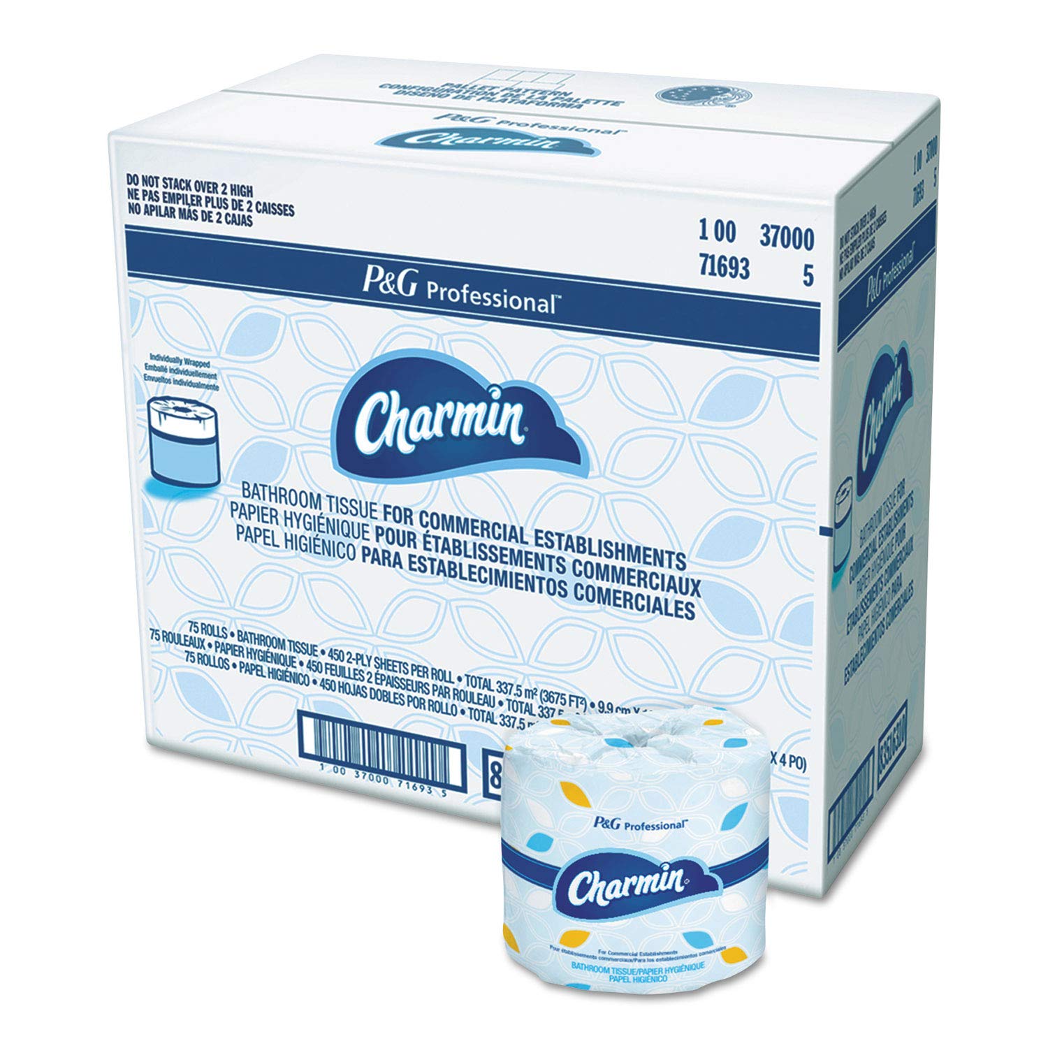 Charmin Commercial Bathroom Tissue 2-Ply 450 Sheets 75 Rolls