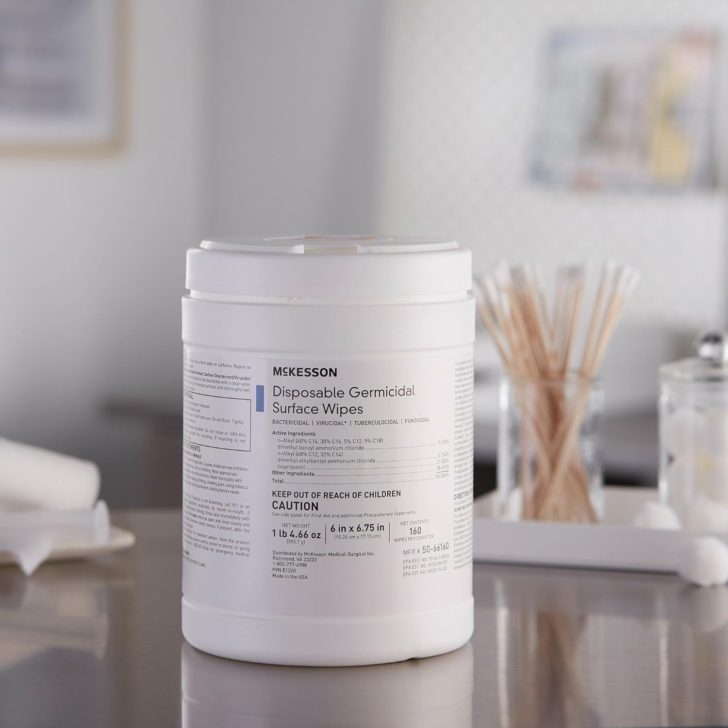 McKesson Germicidal Wipes 160 Count Hospital Grade