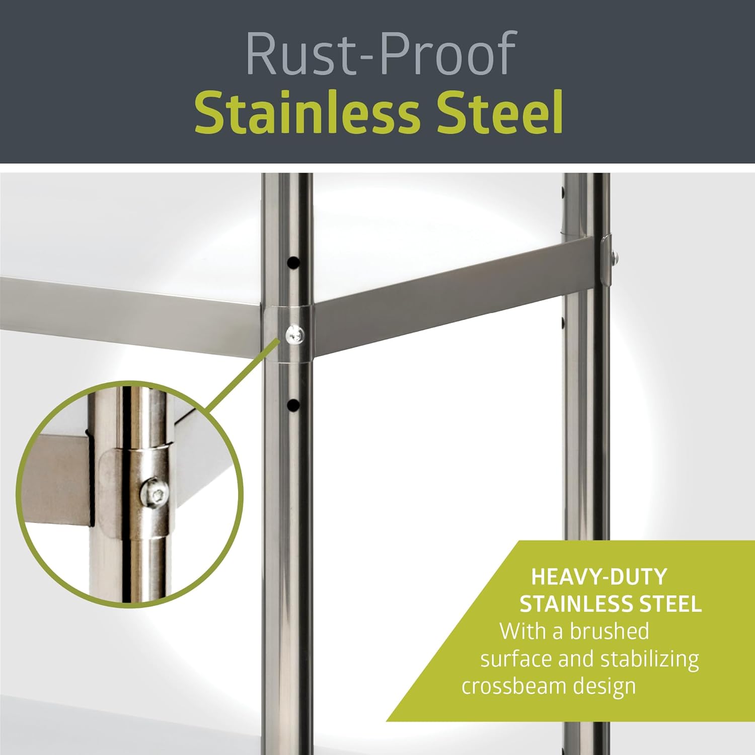 Pearington 4-Tier Stainless Steel Storage Shelf