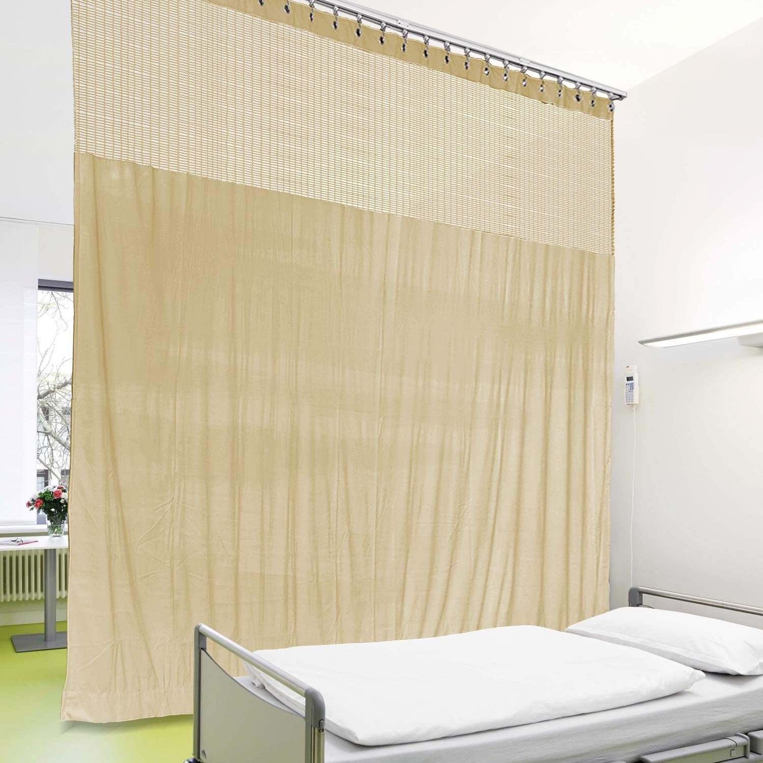 Cololeaf 5ft Wide x 7ft Tall Nickel Grommet Privacy Curtain