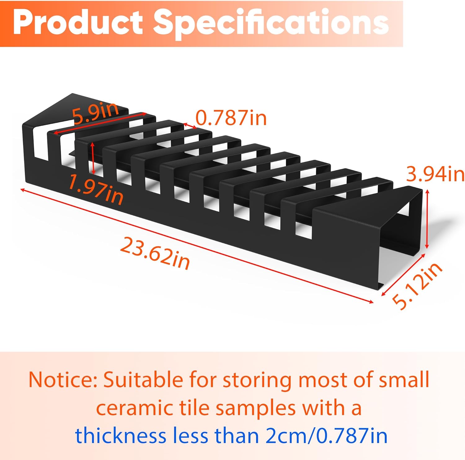 Lukar Tile Display Stand with 10 Slots