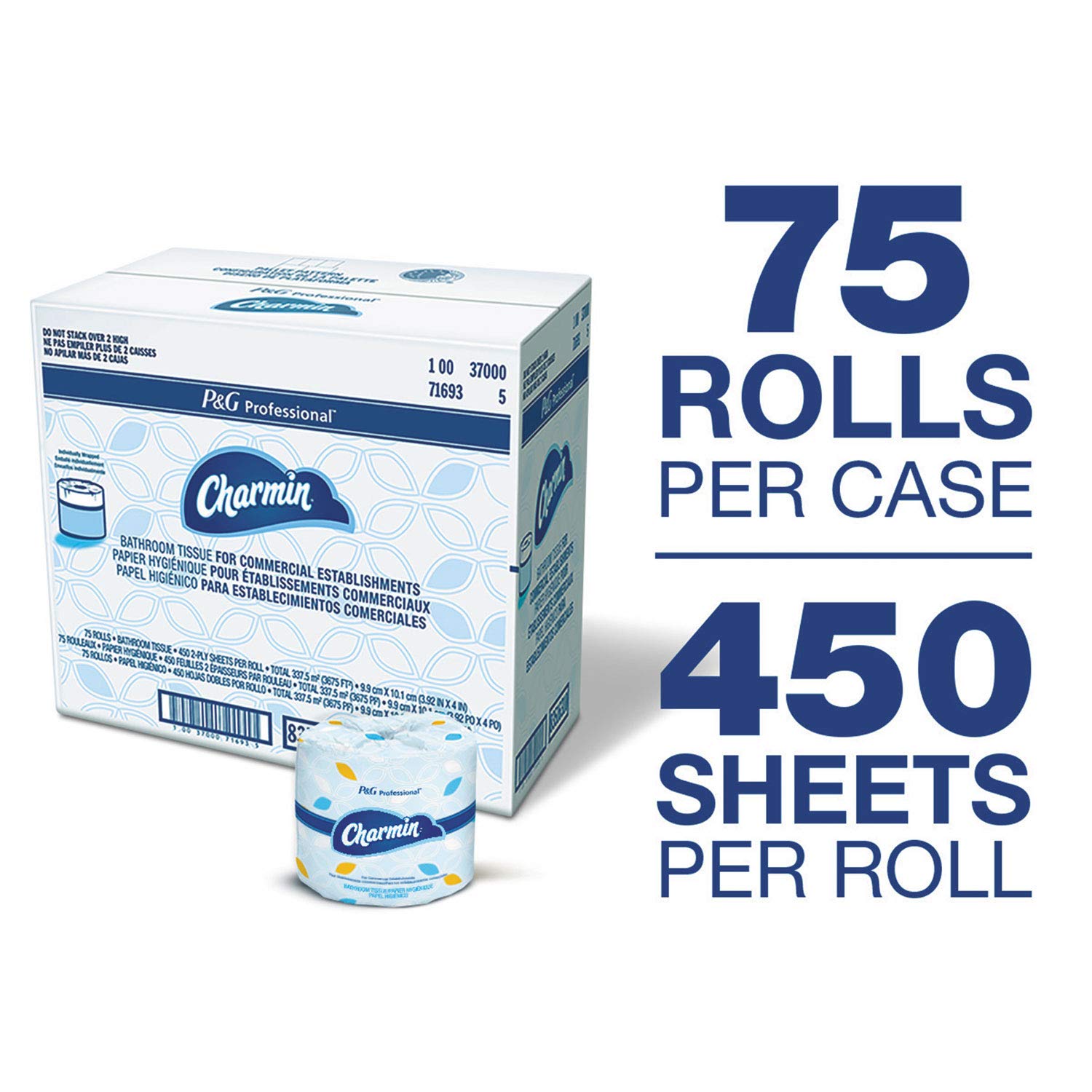 Charmin Commercial Bathroom Tissue 2-Ply 450 Sheets 75 Rolls