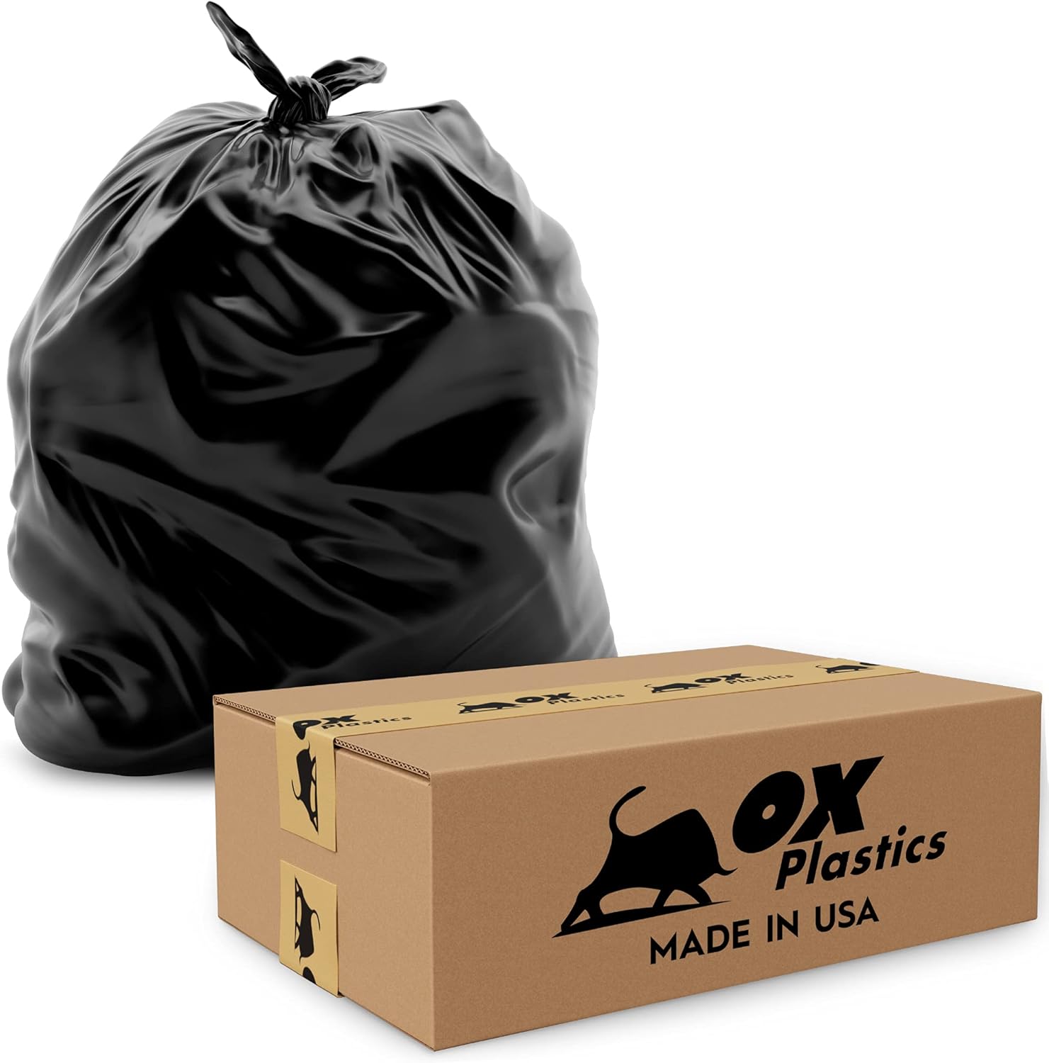 60 Gallon Trash Can Liners 100 Count Extra Heavy Duty