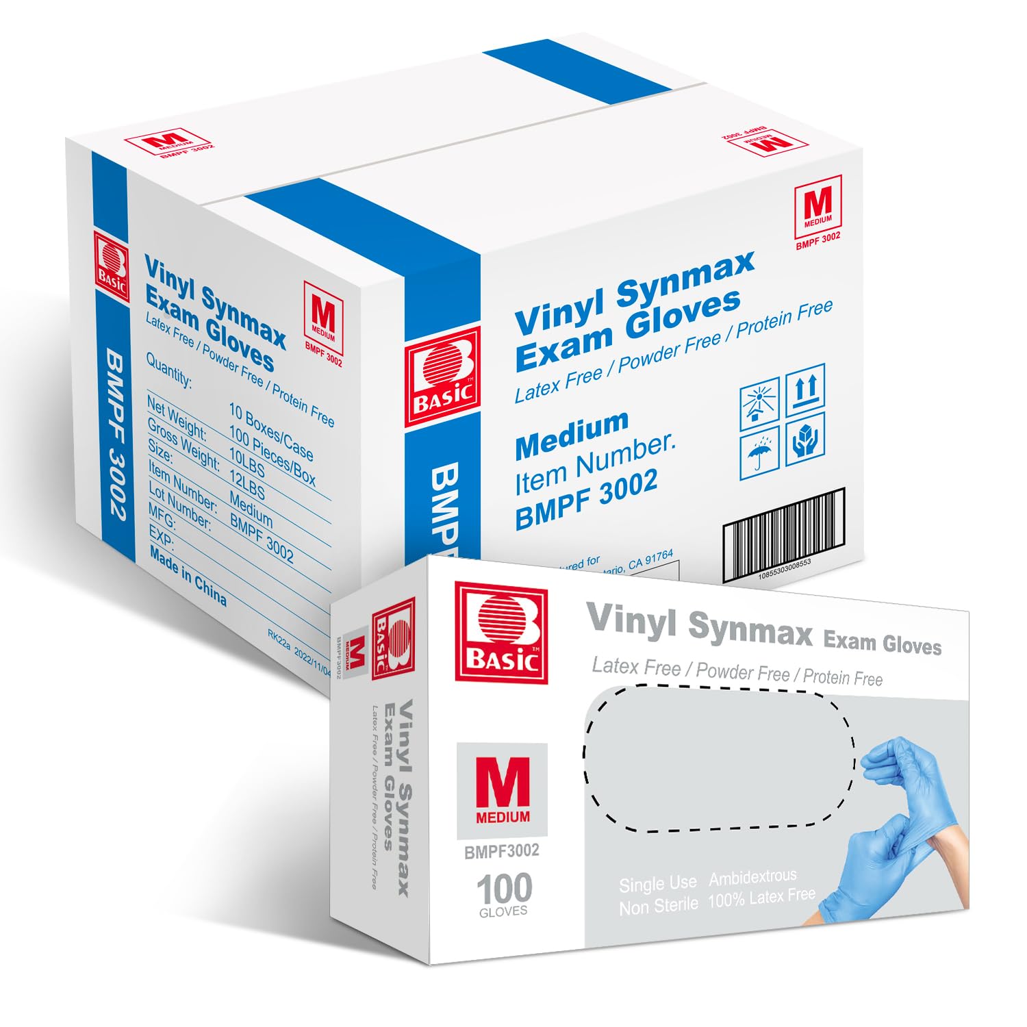 Basic Medical Vinyl Exam Gloves 1000 Count Hammermill Paper 4000 Sheets
