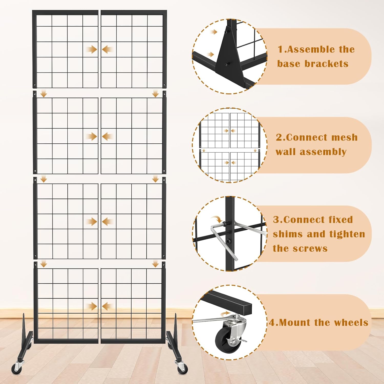 SPACECARE Gridwall Panel Display Stand 21x55 Feet
