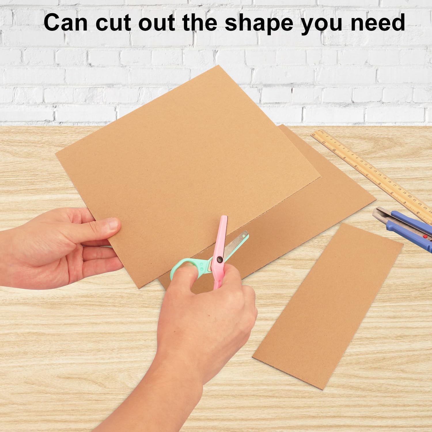 100 Pack 85x11 Corrugated Cardboard Sheets for Packaging