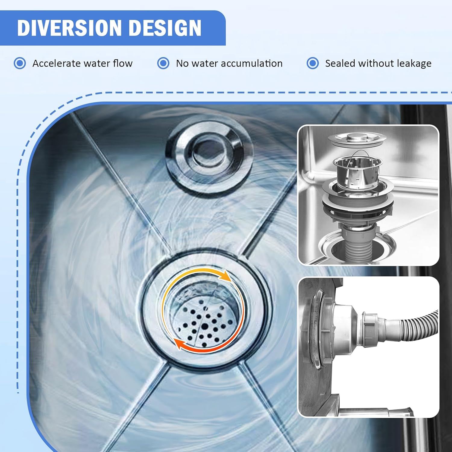 Commercial Floor Mop Sink Stainless Steel Cleaning Basin Vertical Sewage Tank for Laundry and Industrial Use