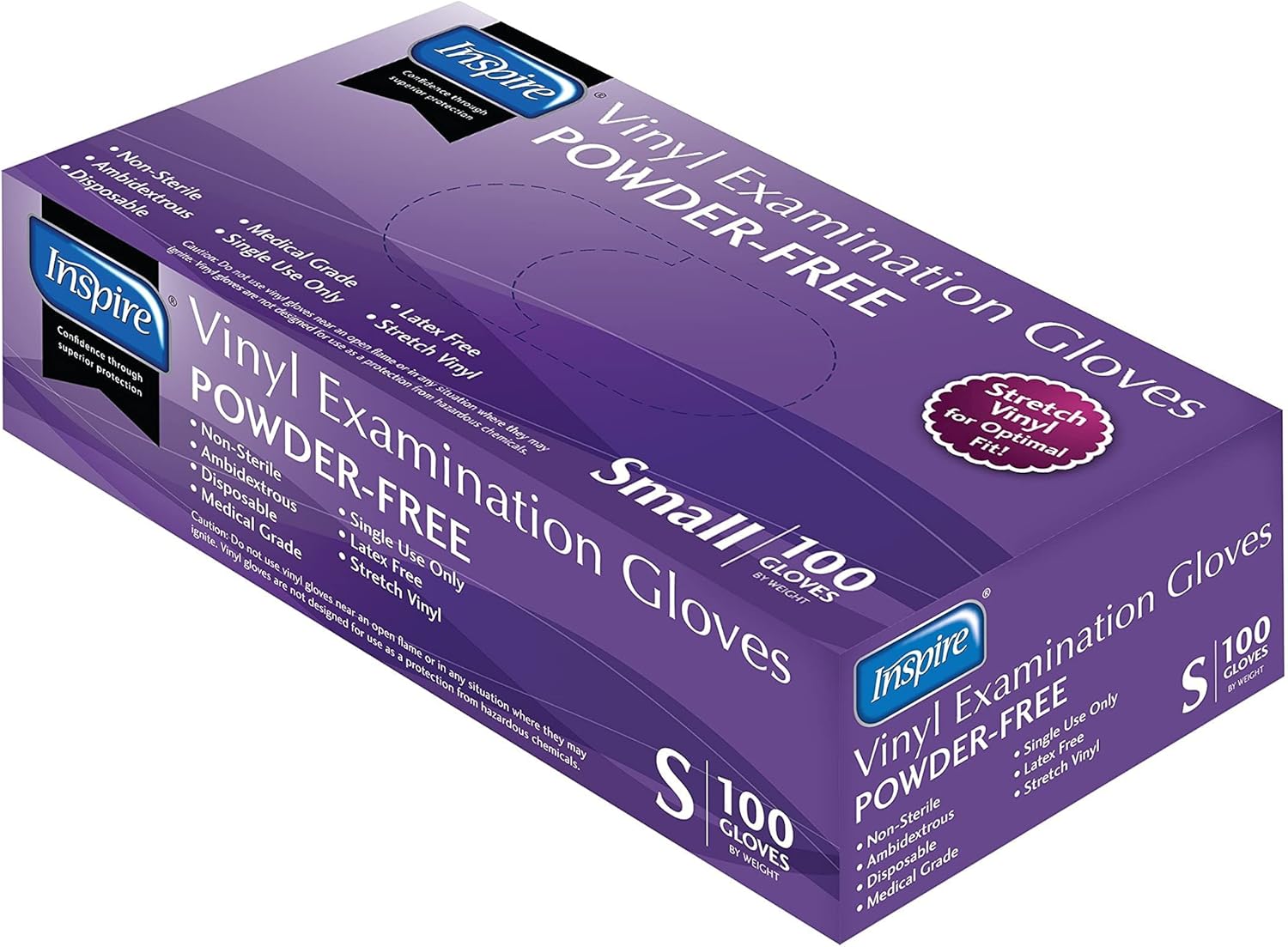 Inspire Stretch Vinyl Exam Gloves 1000 Count 1