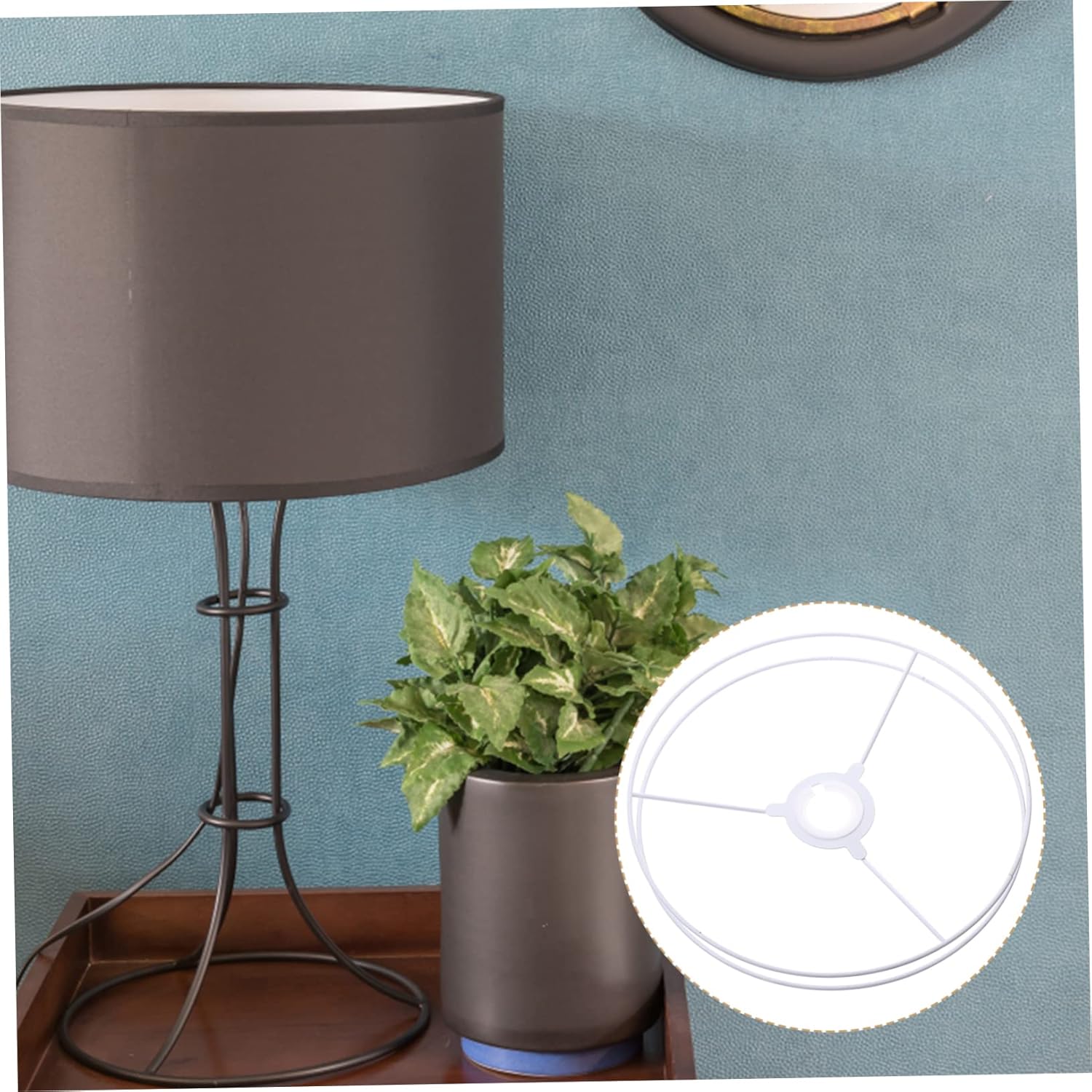 Cabilock 2-Piece Round Lamp Shade Ring Set for Pendant Lights