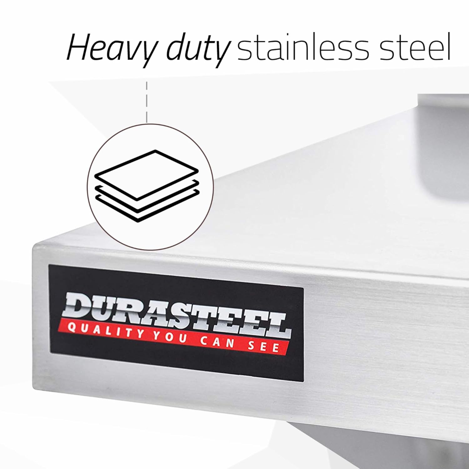 DuraSteel Stainless Steel Wall Shelf 24x12 Commercial Grade