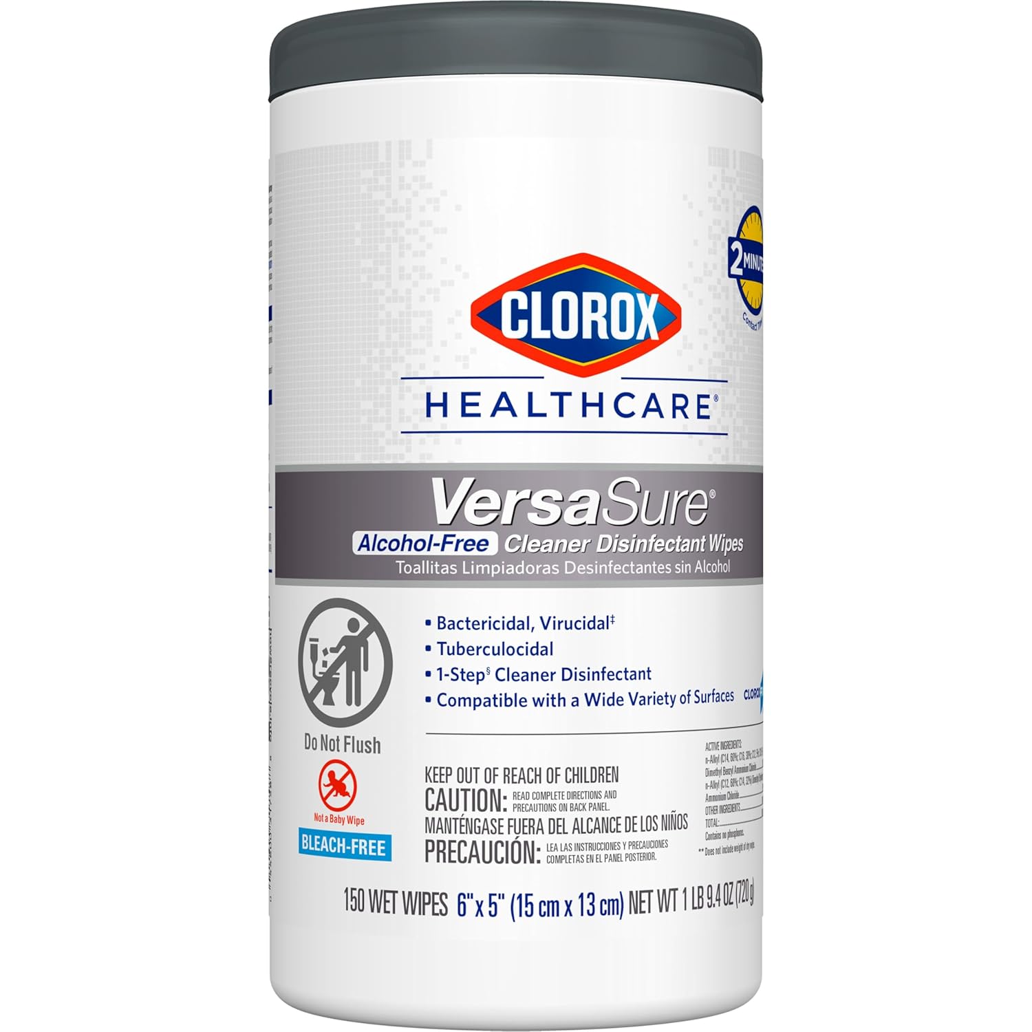Clorox Healthcare VersaSure Cleaner Disinfectant Wipes 150 Count