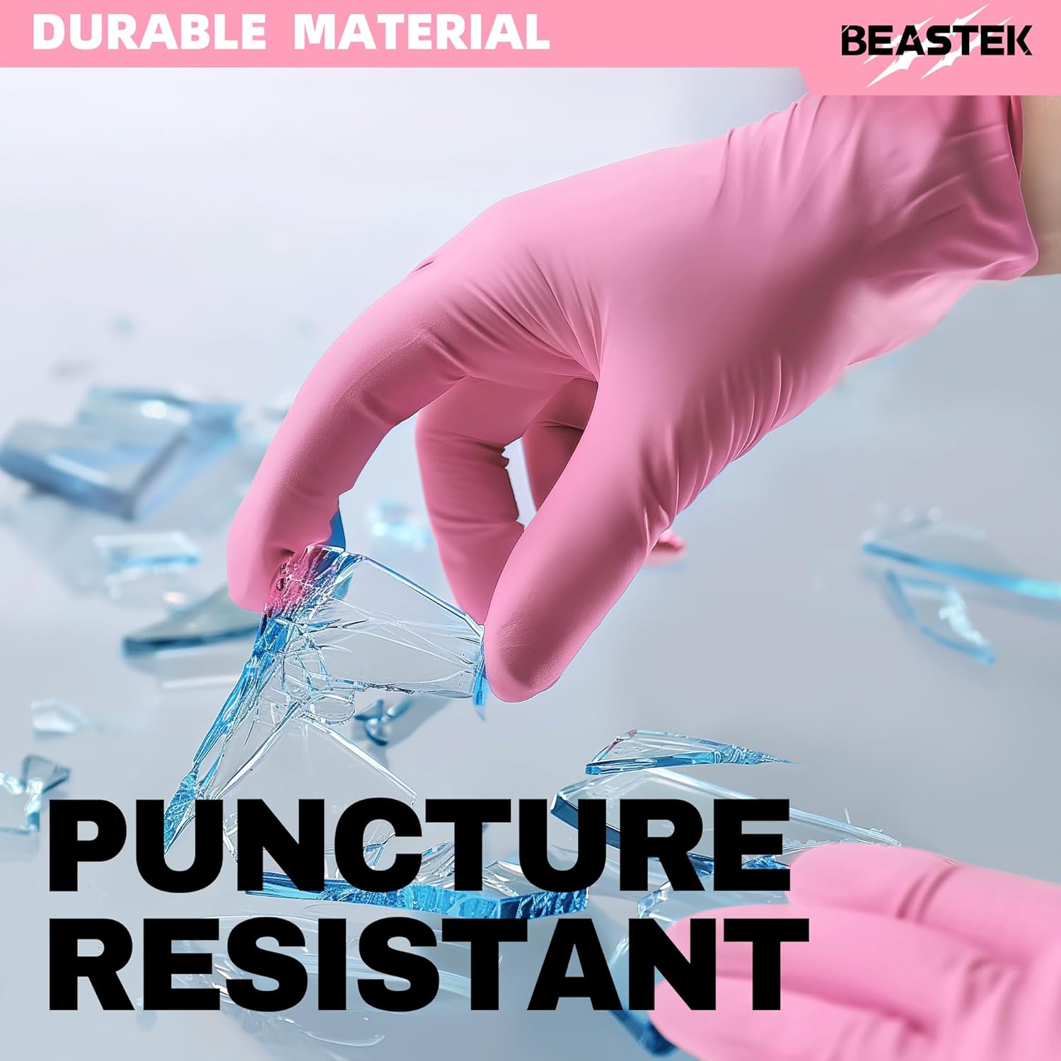 Beastek Nitrile Exam Gloves 100 Pcs Powder-Free Latex-Free