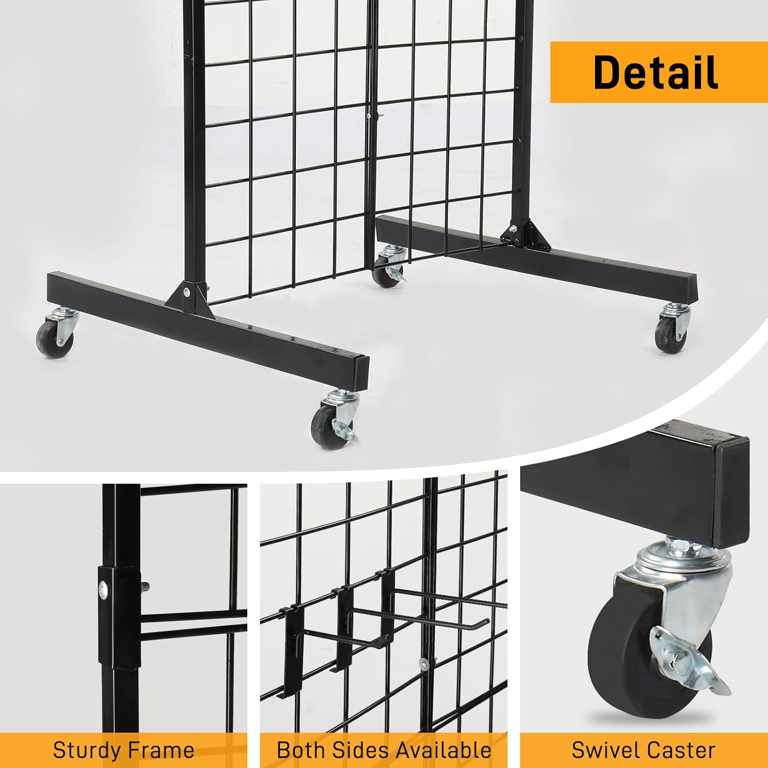 Bonnlo 2 x 6 Detachable Gridwall for Easy Transport