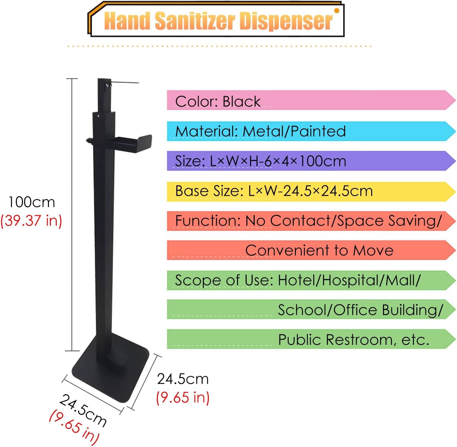 ERRULAN Touchless Hand Sanitizer Floor Stand
