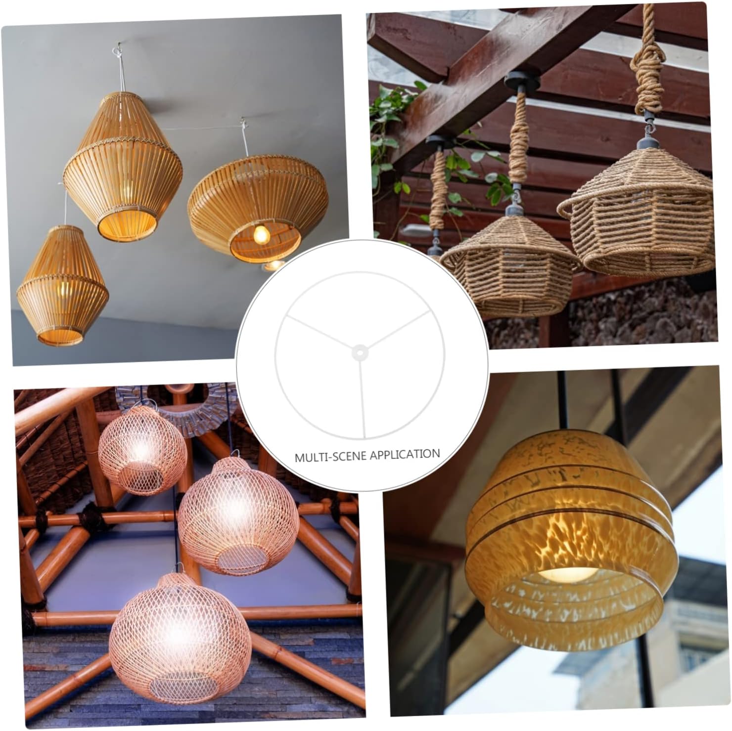 Vaguelly 2pcs Metal Lampshade Frame for DIY Lighting Projects