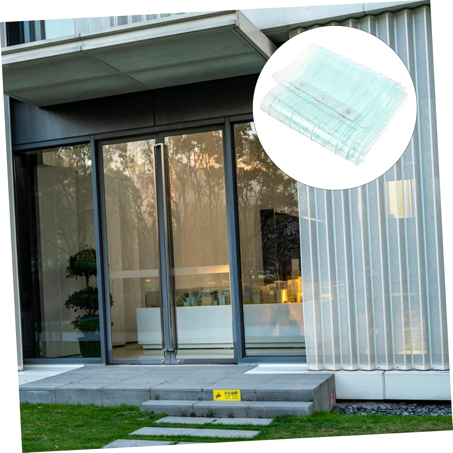 Ciieeo Transparent Door Curtain for Bathrooms and Garages