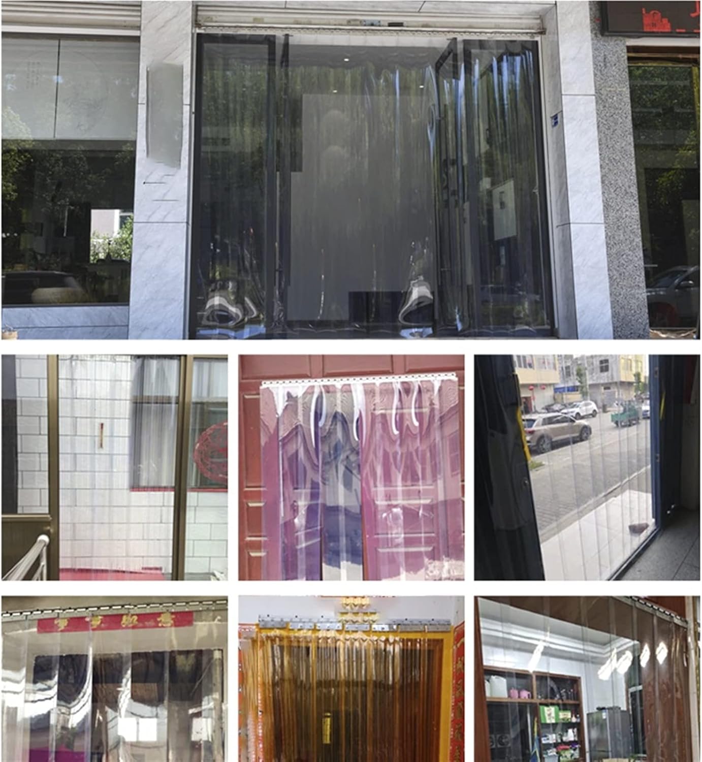 Gzhenh Sliding Curtain Clear PVC Door Strip for Freezer and Warehouse