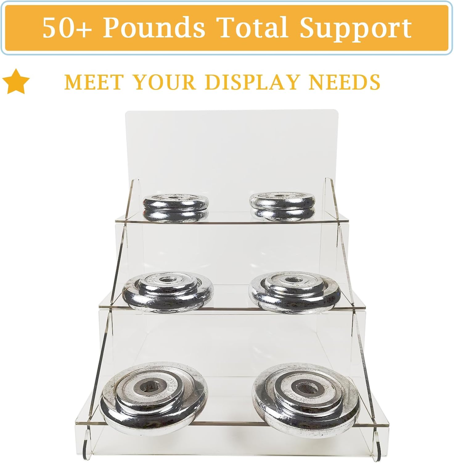 1855x16x15 Portable Display Stand - Transparent Display Table