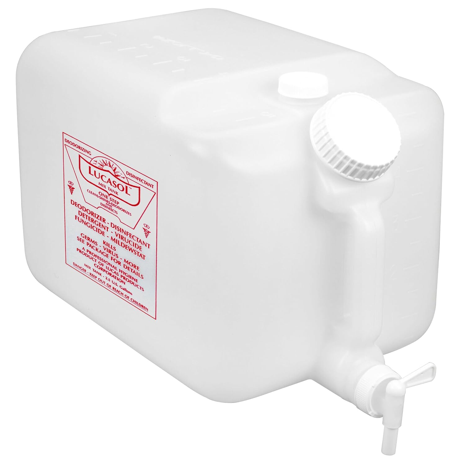 Lucasol 25 Gallon Chemical Dispenser Disinfectant Mix Tank