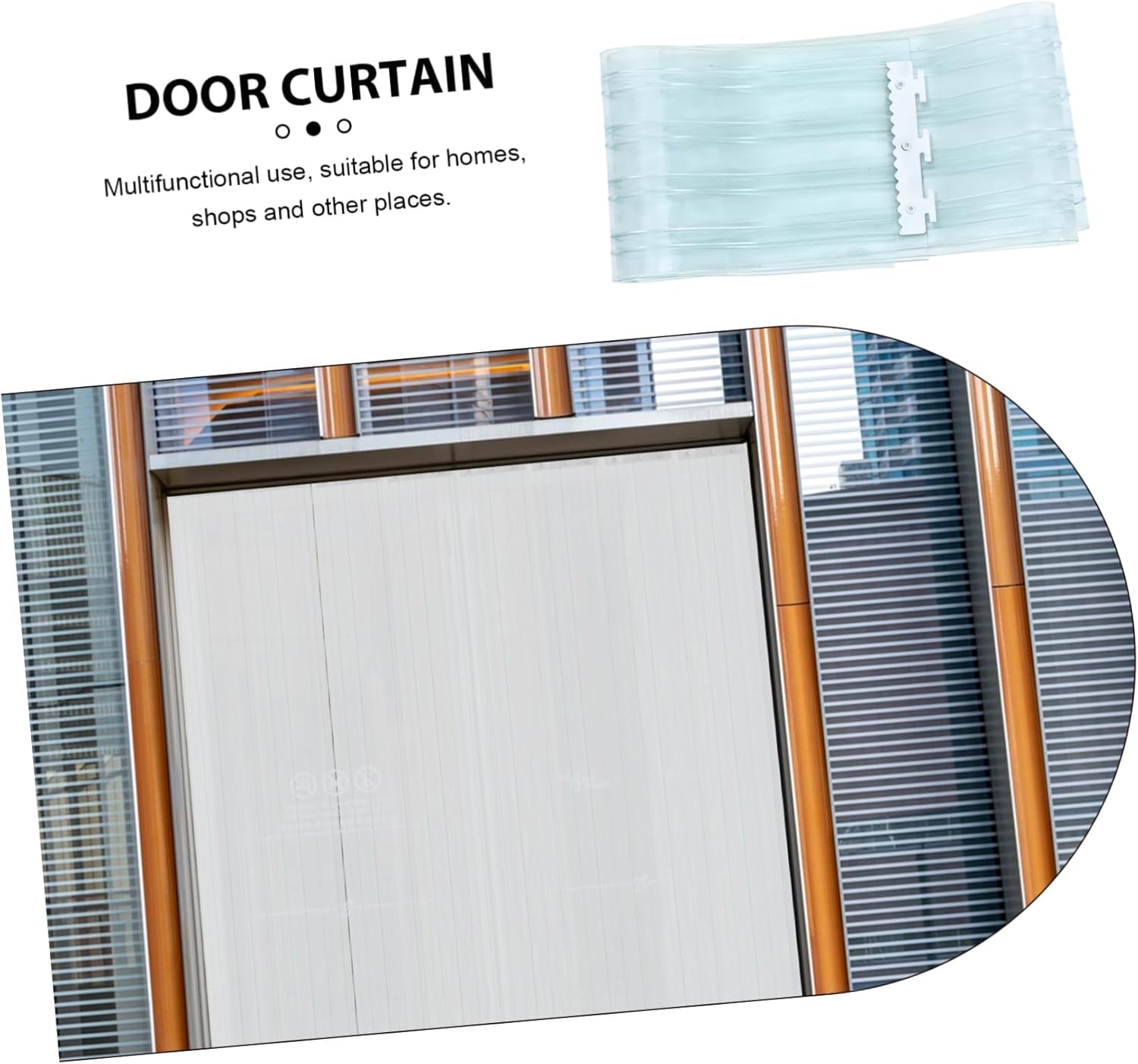 PRETYZOOM Transparent Strip Curtain for Commercial and Home Use