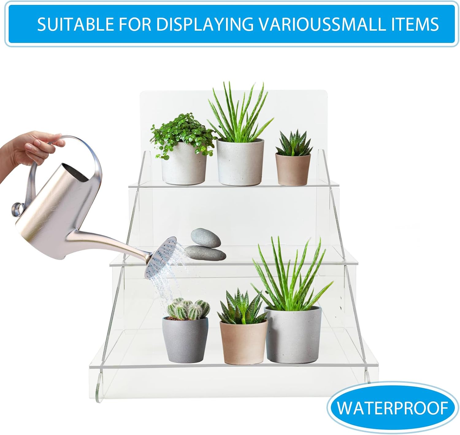 1855x16x15 Portable Display Stand - Transparent Display Table