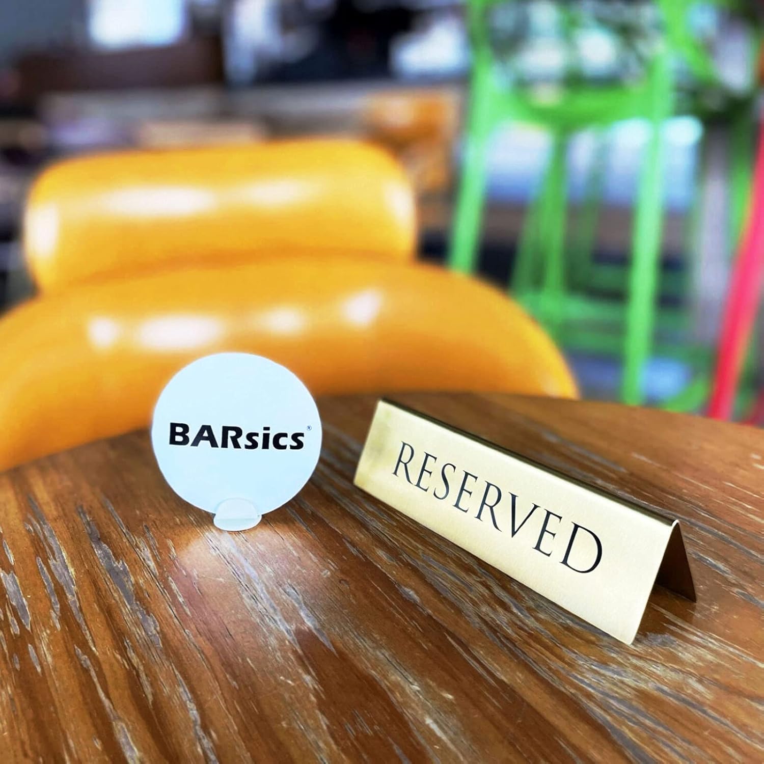 Golden Metal Table Top Reserved Sign Pack of 6