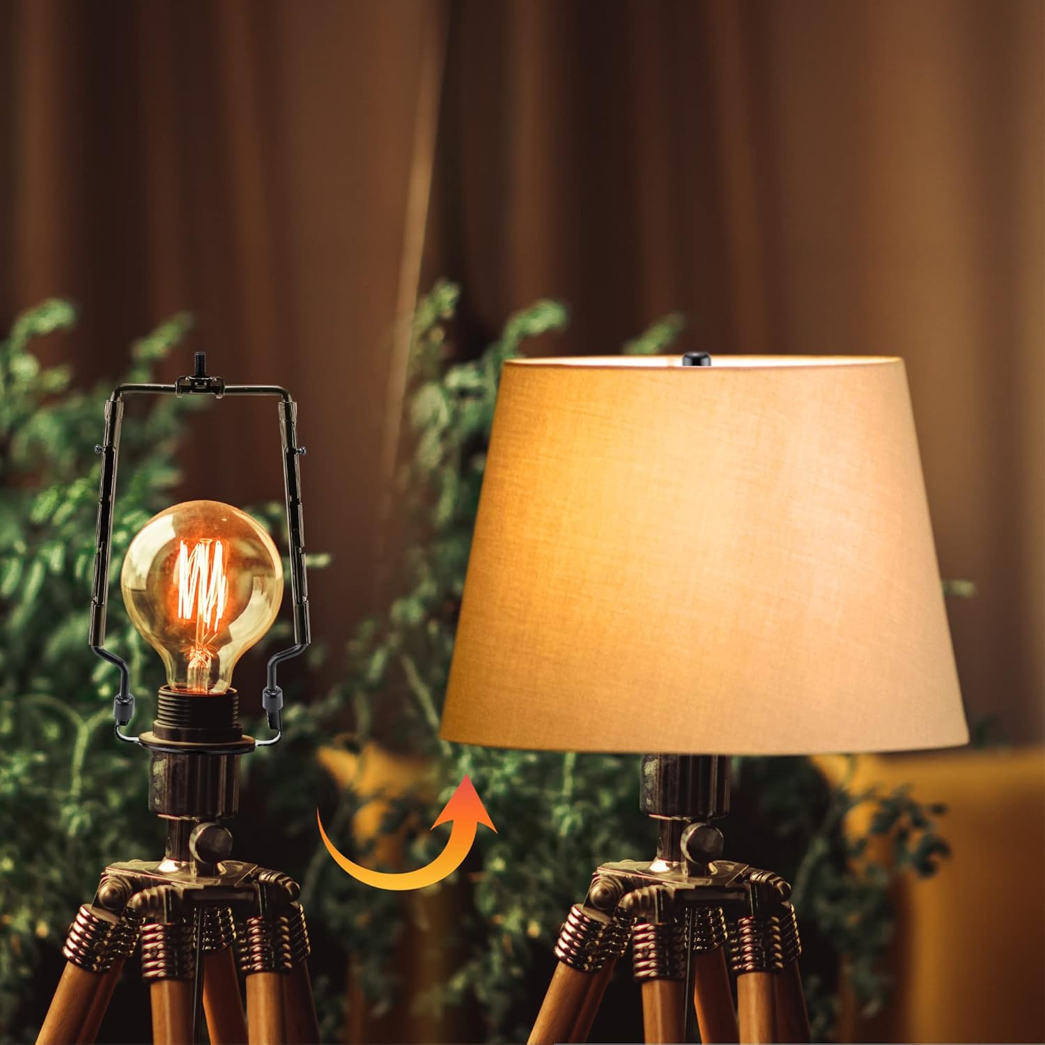 Mornajina 7 8 9 10 Inch Lamp Shade Harp Holder