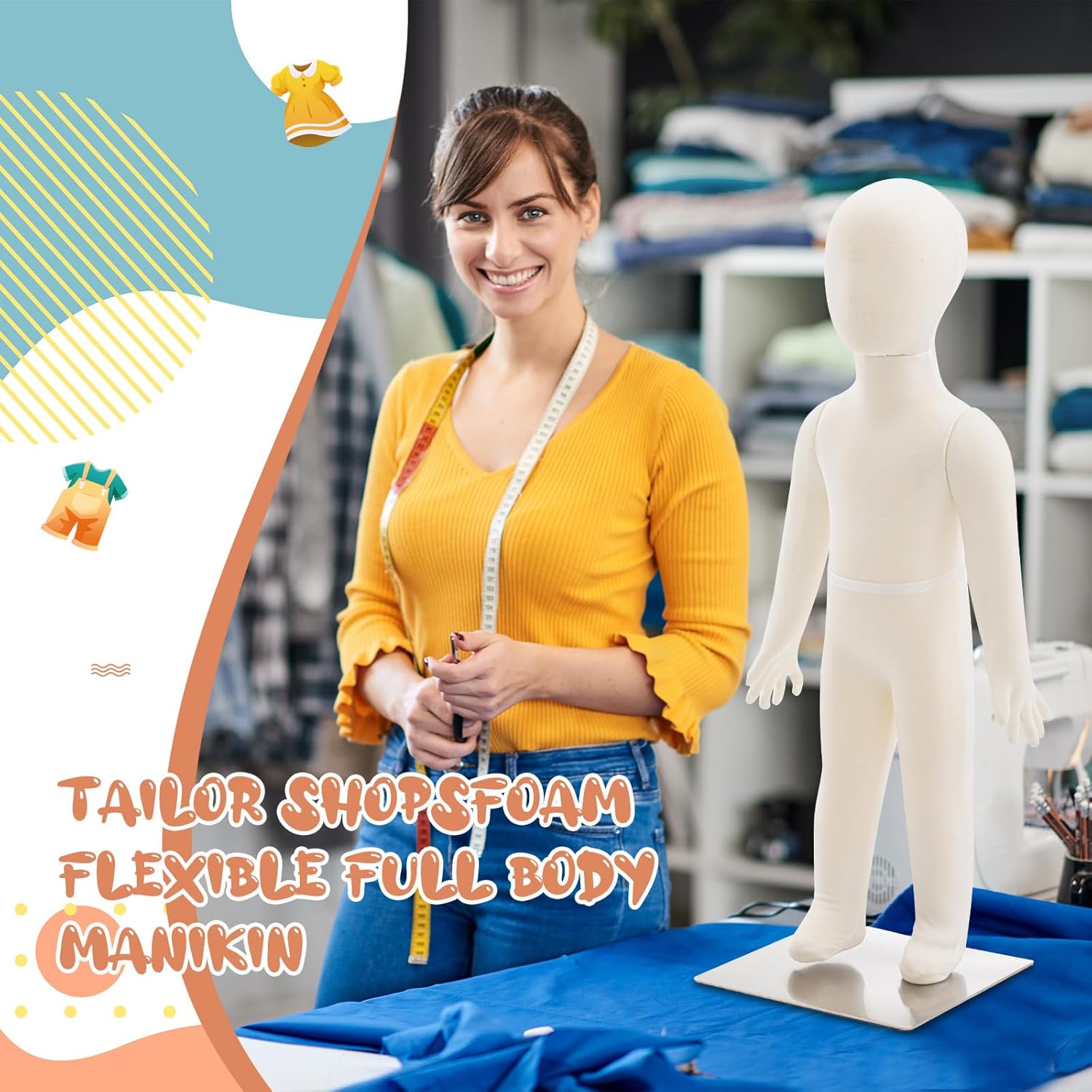 DoubleFill Kids Mannequins 1 Year Old 2 Pcs Set