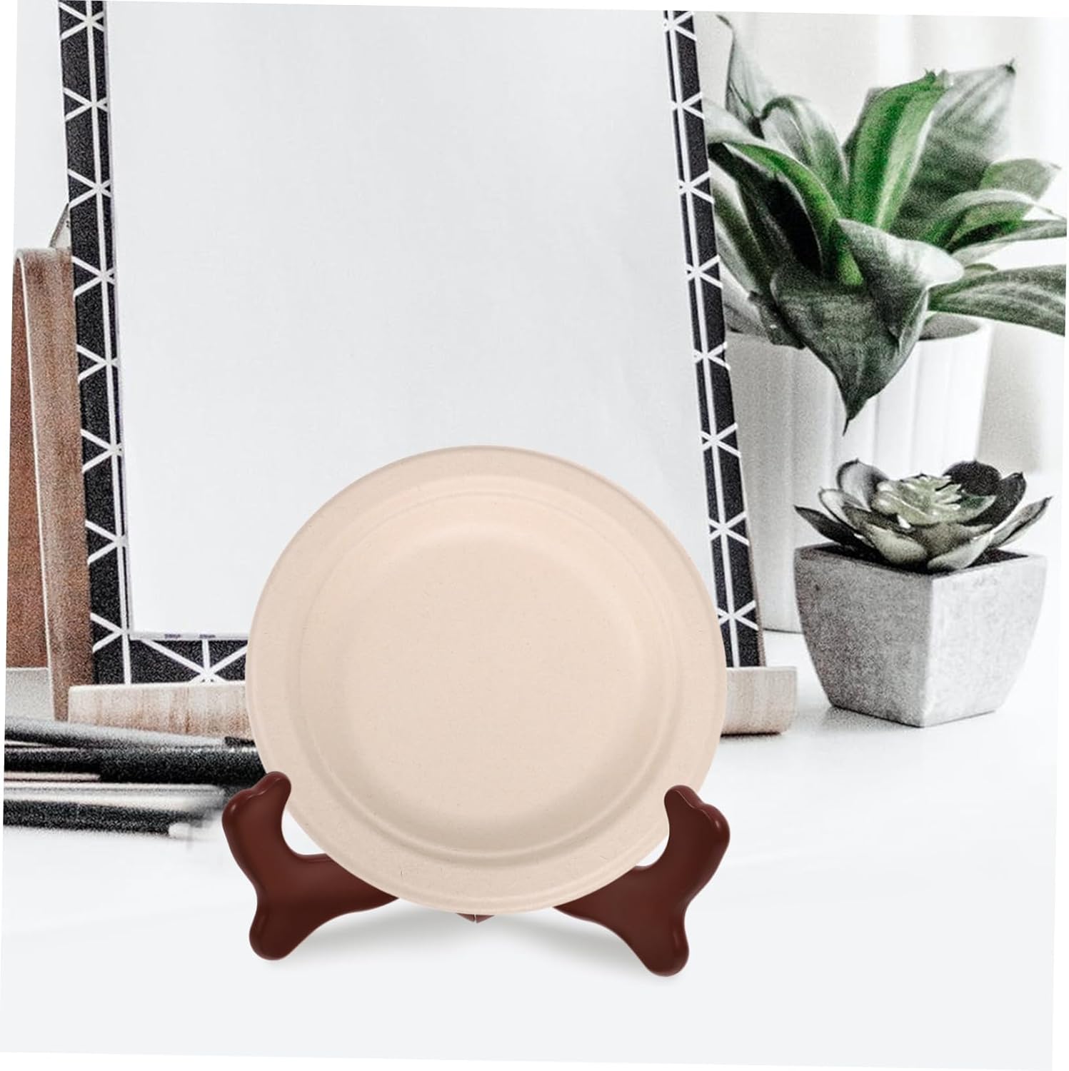 VALICLUD Ceramic Plate Holder Stand for Home Decor