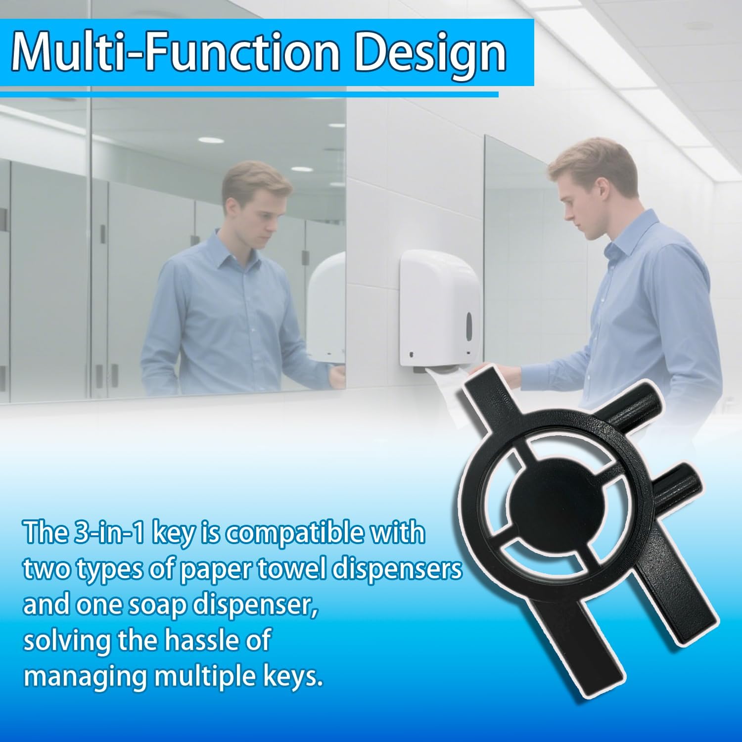 6pcs 3-in-1 Dispenser Key Replacement for Cintas and Sanis