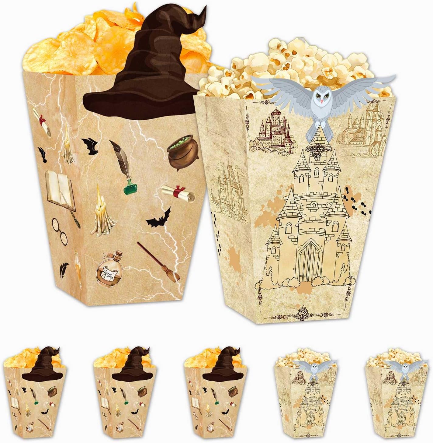 Zliisang Magic Party Popcorn Boxes 20pc Birthday Treat Containers